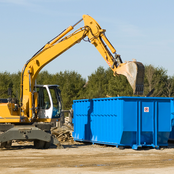 are there any restrictions on where a residential dumpster can be placed in Maxwell